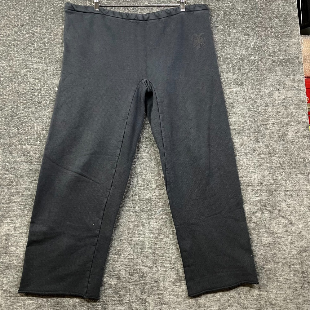 Yeezy Vultures Sweatpants Mens Black Elastic Waist Straight Leg Streetwear - W41